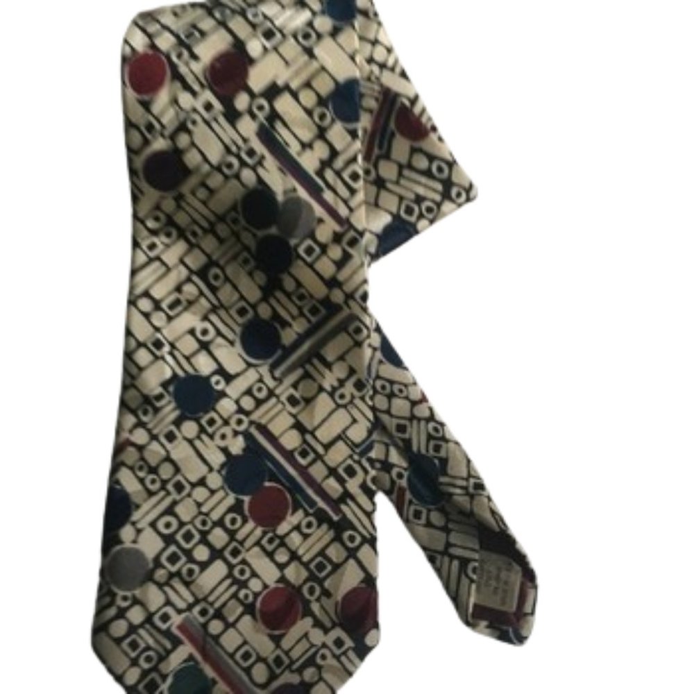 Delmani - Italy - New York Men's Tie ~ Bold Vibrant Greens/Reds/Navy - E…